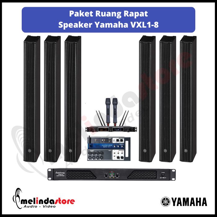 Paket Sound System Masjid Indoor Speaker Yamaha VXL1-8 | 6 Speaker